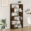 Image de vidaXL Bibliothèque/Séparateur pièce chêne fumé 100x24x188 cm