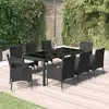 Image de vidaXL Ensemble à manger jardin 9 pcs