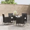 Image de vidaXL Ensemble de bistro 5 pcs Noir