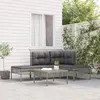 Image de vidaXL Salon de jardin 5 pcs avec coussins Gris