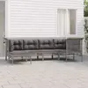 Image de vidaXL Salon de jardin 6 pcs - Gris Résine Tressée