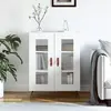 Image de VIDAXL Buffet Blanc 69,5 cm