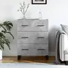 Image de vidaXL Buffet gris béton - 69,5x34x90 cm