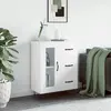 Image de vidaXL Buffet Blanc Brillant