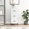 Image de VidaXL Buffet - Blanc brillant - 34,5 x 34 x 90 cm