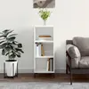 Image de vidaXL meuble blanc brillant 34,5x32,5x90 cm
