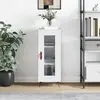 Image de vidaXL Buffet blanc brillant 34,5x34x90 cm