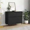 Image de vidaXL Buffets 2 pcs Noir 831135