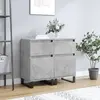 Image de vidaXL Buffets 2 pcs - Gris béton 40x35x70 cm