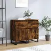 Image de vidaXL Buffets 2 pcs 40x35x70 cm - Chêne fumé