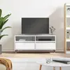 Image de vidaXL Meuble TV - Blanc brillant