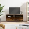 Image de vidaXL Meuble TV Chêne fumé 100x34,5x44,5 cm