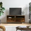 Image de vidaXL Meuble TV chêne fumé 100x34,5x44,5 cm