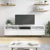 Image de vidaXL Meuble TV blanc 150x30x44,5 cm