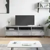 Image de vidaXL Meuble TV Gris béton - Bois d'ingénierie