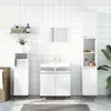 Image de Armoire de bain vidaXL - Blanc brillant