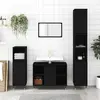 Image de vidaXL Armoire salle de bain Noir 80x33x60 cm