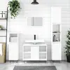 Image de vidaXL Armoire salle de bain blanc brillant 80x33x60 cm