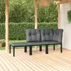 Image de VIDAXL Salon de jardin - Résine tressée noir et gris
