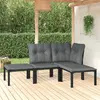Image de vidaXL Salon de jardin 4pcs - Résine tressée