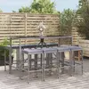 Image de vidaXL Ensemble de bar de jardin 9 pcs poly rotin