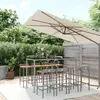 Image de vidaXL Ensemble de bar jardin 9 pcs - Résine tressée - Gris