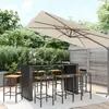 Image de vidaXL Ensemble de bar jardin 9 pcs - Poly rotin/Bois acacia