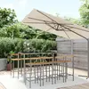 Image de Ensemble de bar jardin 9 pcs gris poly rotin/bois massif acacia vidaXL