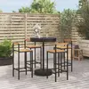 Image de Ensemble de bar de jardin vidaXL - Noir