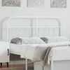 Image de vidaXL Tête de lit de remplacement métal blanc 135 cm