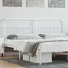 Image de vidaXL Tête de lit de remplacement métal blanc 200 cm