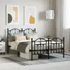 Image de vidaXL Cadre de lit métal sans matelas avec pied de lit noir 120x200cm