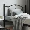 Image de vidaXL Tête de lit de remplacement métal noir 107 cm