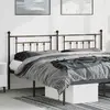 Image de vidaXL Tête de lit de remplacement métal noir 180 cm