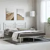 Image de vidaXL Cadre de lit métal sans matelas et tête de lit blanc 183x213 cm