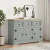 Image de vidaXL Buffet Corona 112x43x78 cm - Gris