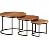Image de vidaXL Tables gigognes 3 pcs bois massif d'acacia