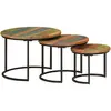 Image de vidaXL Tables gigognes 3 pcs bois massif de récupération