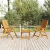 Image de vidaXL Salon de jardin 3 pcs bois de teck solide