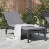 Image de vidaXL Chaise longue avec coussin - Anthracite PP