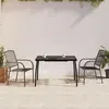 Image de vidaXL Ensemble à manger de jardin 3 pcs anthracite acier