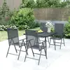 Image de vidaXL Ensemble à manger de jardin 5 pcs acier anthracite