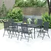Image de vidaXL Ensemble 9 pcs Anthracite