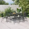 Image de vidaXL Ensemble à manger de jardin 9 pcs anthracite