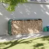 Image de vidaXL Porte-bûches vert 234x45x100 cm acier galvanisé