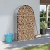 Image de vidaXL Porte-bûches extérieur - Gris clair - 120x45x210 cm