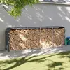 Image de vidaXL Porte-bûches anthracite 300x45x100 cm acier galvanisé