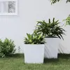 Image de vidaXL Jardinière et intérieur amovible blanc 21 /32 L rotin PP