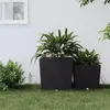 Image de vidaXL Jardinière Rotin PP Anthracite 40 cm
