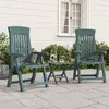 Image de Vidaxl PP Chaises inclinables de jardin - Lot de 2 - Vert
